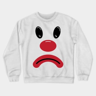 Sad Clown - Red & Black Crewneck Sweatshirt